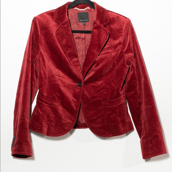 The Limited- Red Velvet Blazer - Picture 1 of 2